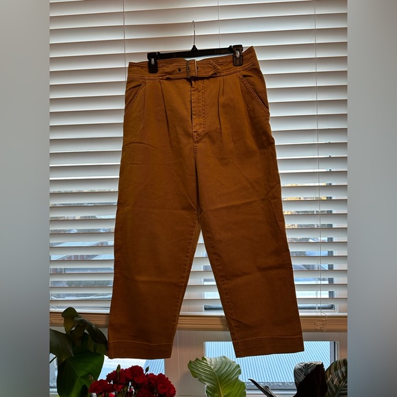 Free People women’s Belt waist, casual cropped pants High-waisted - Picture 7 of 8